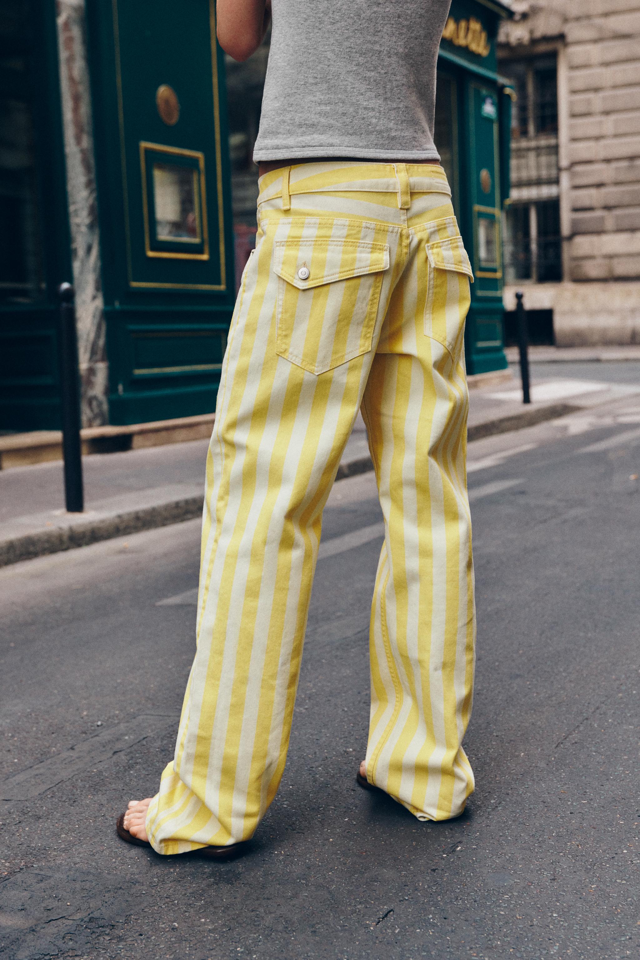 TRF STRAIGHT FIT STRIPED JEANS
